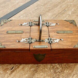 Vintage cigar and cigarette box